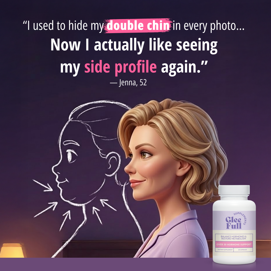 Double chin first-person story static ad creative