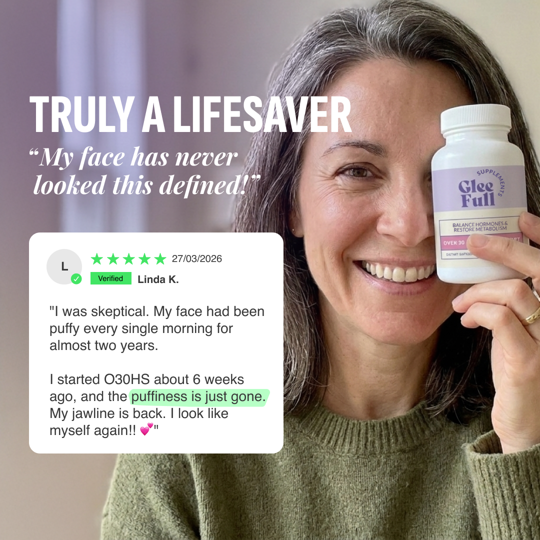 Puffy face product review static ad creative